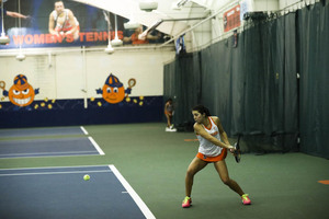 After winning 12-straight matches, Miranda Ramirez took two losses in singles this weekend.