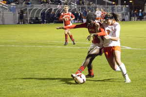 Maya Pitts and the Orange fell to Maryland this weekend. Syracuse will miss out on the ACC tournament in its first year in the conference. 