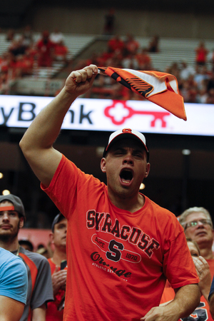 Get pumped like this fan before the Orange faces LSU this Saturday.