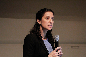 Carrie Bettinger-López, White House adviser for violence against women, spoke at Syracuse University on Monday before the screening of the documentary 