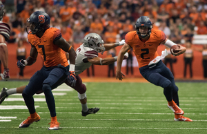 Despite rhetoric about Eric Dungey running less this year, he tallied the most carries of all Syracuse players against Colgate. 