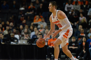 Tyler Lydon went 4-for-9 in 36 minutes on Tuesday and racked up nine points against the Badgers.