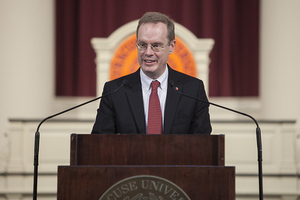 Chancellor Kent Syverud will speak at 4 p.m. in the Milton Atrium in the Life Sciences Complex.