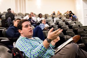 Student Association President James Franco also read a letter written for a student who died aboard Pan Am Flight 103. 