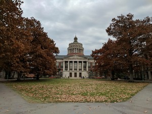 University of Rochester building stands in the background of a sexual harassment scandal involving their renowned psycholinguistics professor.