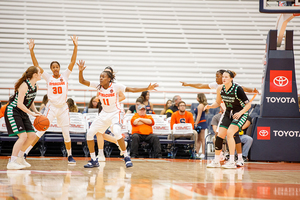 Syracuse allowed a six-point deficit early before settling into its zone. 