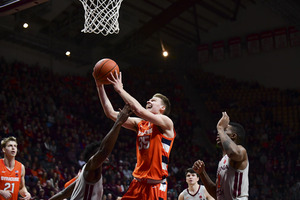 Buddy Boeheim scored 18 points in the first half and finished with 26, tying his career-high.