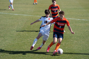 Hilli Goldhar forced St. Francis to lose the ball out of bounds late in the first half. 