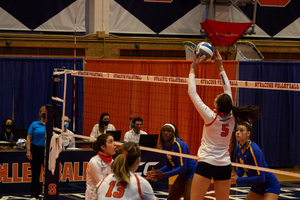 Elena Karakasi had 48 assists in Syracuse's 3-1 loss to Georgia Tech.