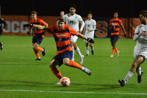 In his last seven matches, Giona Leibold (pictured) has scored three goals and notched one assist for Syracuse.