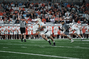 Freshman John Mullen won a career-high 18 faceoffs on 23 attempts, helping Syracuse advance to the NCAA Tournament quarterfinals.