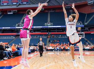 Sophie Burrows totaled a career-high 22 points on 4-of-8 3-point shooting versus Virginia, keeping the Orange in the contest.