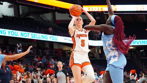 After notching its third straight loss against No. 9 North Carolina Thursday, Syracuse closes its road schedule against No. 11 Duke. 