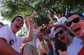 Fans tailgate in advance of the Tigers' homecoming matchup against Syracuse.