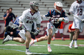 Joe Gillis (right) works to recover from a bad first step on the defensive end. 