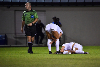 “We panicked when we had possession in the first half and resorted to the long ball,” SU head coach Phil Wheddon said. “When you’re playing against trees like they have at the back, winning balls in the air, you’re playing into their strengths.”