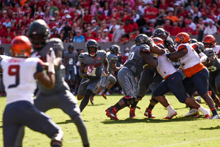 The Wolfpack offensive line cleared lots of room on Saturday as no N.C. State rusher with more than five carries averaged less than 3.3 yards per rush.