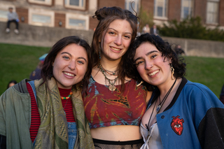 A portrait of SU student Brielle Seidel (SU) and ESF students Katie Purcell and Kyra Morrill.